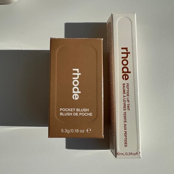 Rhode Peptide Lip Tint Cinnamon Roll and Pocket Blush Toasted Teddy Birthday Set - Picture 2 of 16